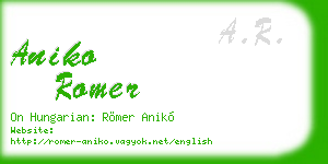 aniko romer business card