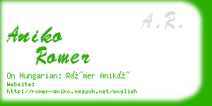 aniko romer business card